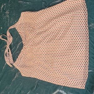 J. Crew White Red and Blue Polka Dot Halter Top Size 12 NWT